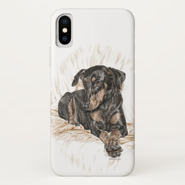 Doberman Dog Natural Oars Case-Mate iPhone Hülle (Rückseite)