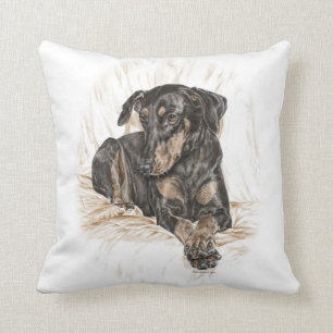 Doberman Dog Natural Oars Kissen