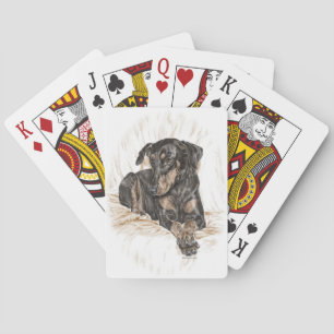 Doberman Dog Natural Oars Spielkarten