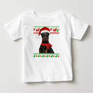 Doberman Dog Ugly Sweater Christmas Puppy Hund Lie Baby T-shirt