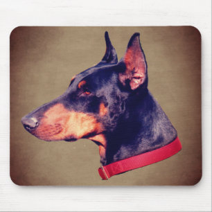 Doberman Face Dog Mousepad