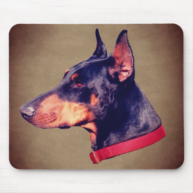 Doberman Face Dog Mousepad (Vorne)