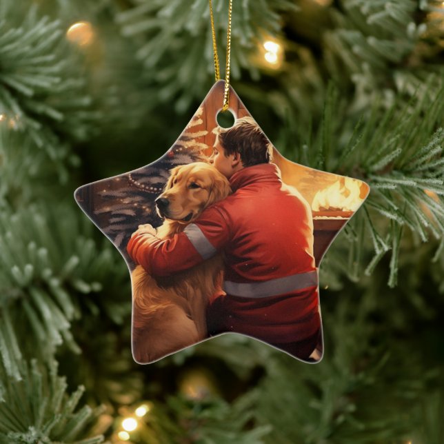 Doberman Firefighter Weihnachtsschmuck Hunde Liebh (Baum)
