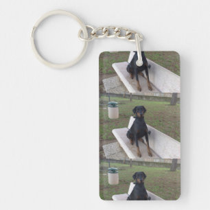 Doberman Flipper Schlüsselanhänger