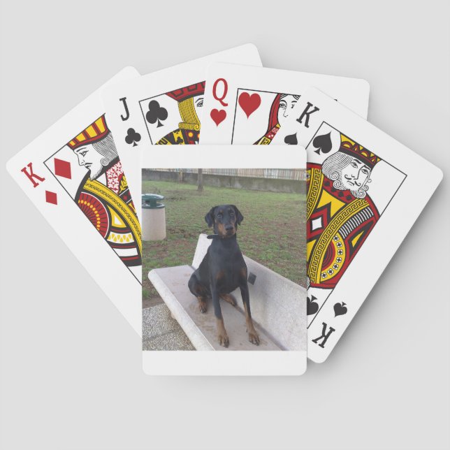 Doberman Flipper Spielkarten (Rückseite)