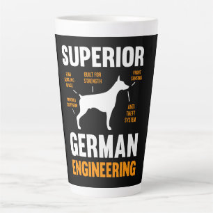 Doberman-Geschenk Obere deutsche Ingenieurtechnik Milchtasse
