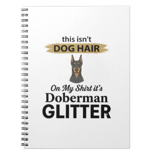 Doberman Glitter Lustiger Hunde Liebhaber Vintage Notizblock