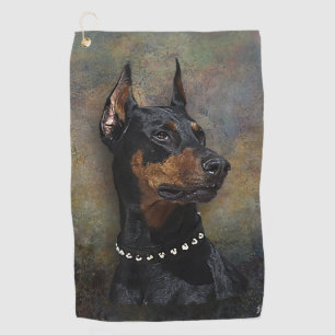 Doberman Golfhandtuch