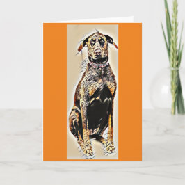 Doberman Grußkarte Karte