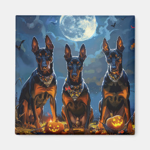 Doberman Halloween Spooky Magnet
