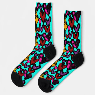 Doberman herzen Zwei-Tone-Kaffee-Tasse Socken