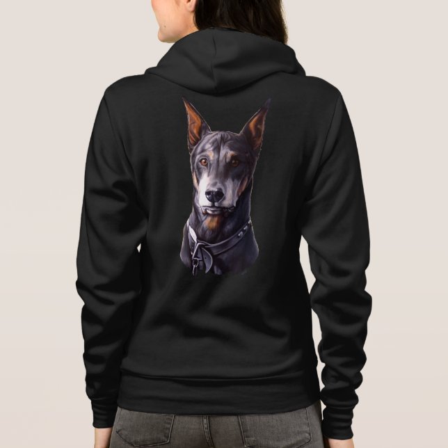 Doberman Jacket Women's Doberman Pinscher Jacket Hoodie (Rückseite)
