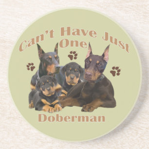 Doberman kann nicht nur einen Untersetzer haben