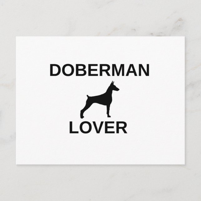 Doberman Liebhaber Postkarte (Vorderseite)