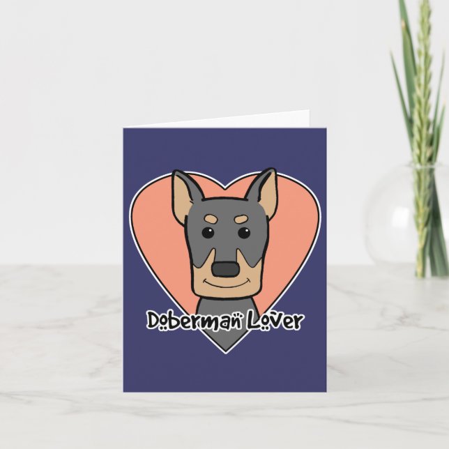 Doberman Lover Karte (Vorderseite)