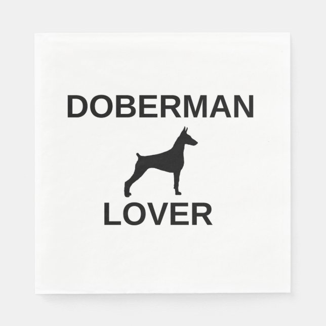 doberman lover serviette (Vorderseite)