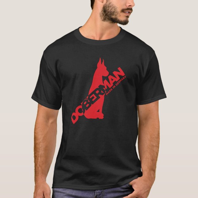 Doberman Made in Deutschland T-Shirt (Vorderseite)