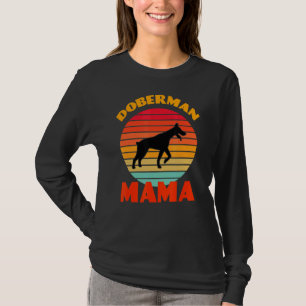 Doberman Mama Mama Mother's Day Dog Retro T-Shirt