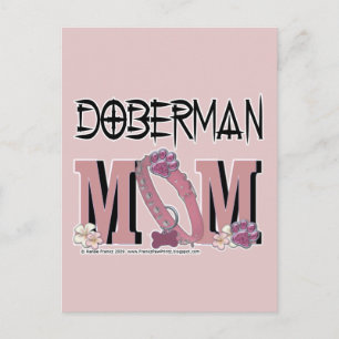 Doberman MAMA Postkarte