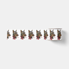 Doberman Merry Christmas Ripsband