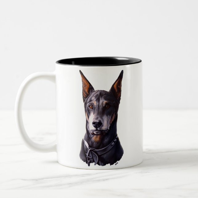 Doberman Mug Coffee Coupe Doberman Pinscher (Gauche)