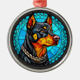 Doberman Ornament Aus Metall