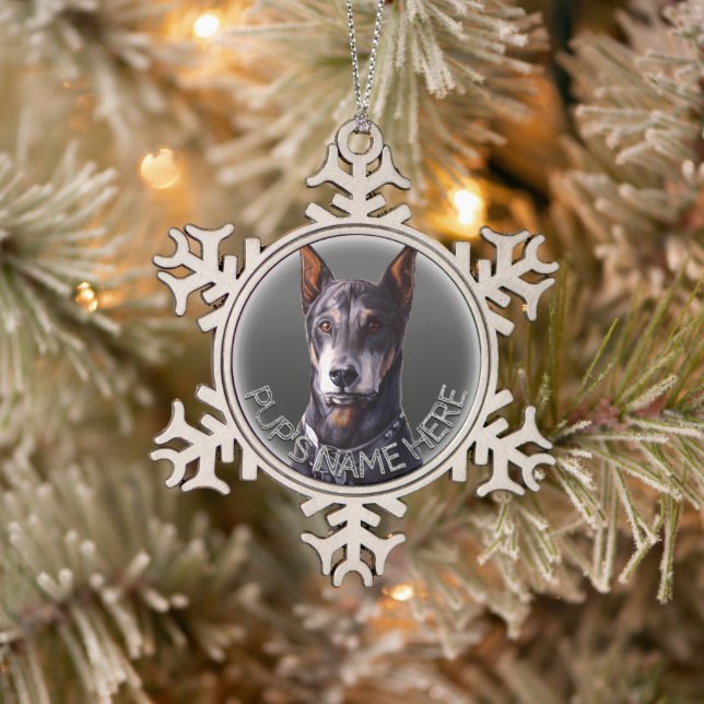 Doberman Ornement Personnalisé Décoration Chien (Arbre)