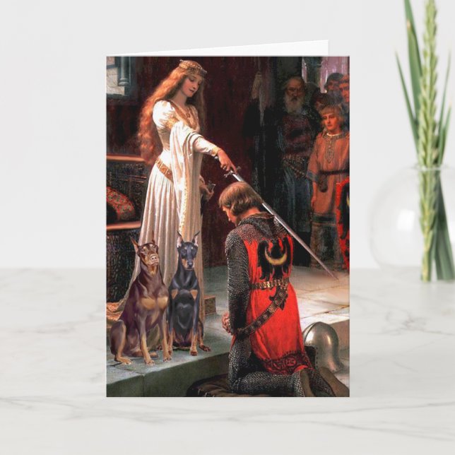 Doberman Pair - Die Akkolade Karte (Vorderseite)