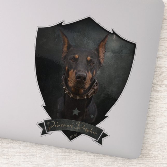Doberman Pinscher Aufkleber (Detail)