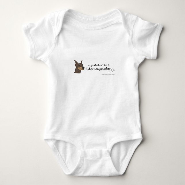 Doberman Pinscher Baby Strampler (Vorderseite)