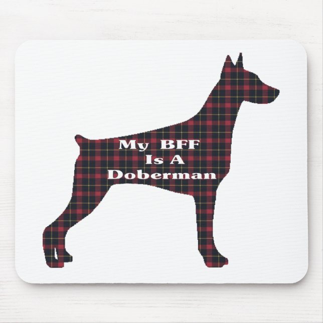 Doberman Pinscher BESTE FREUNDIN - Geschenke Mousepad (Vorne)