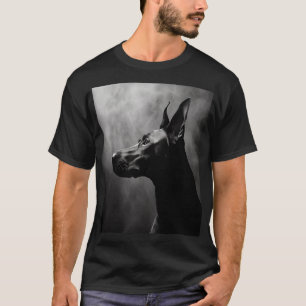Doberman Pinscher Black and White T-Shirt