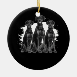 Doberman Pinscher Black Dog Owner Pet Animal Lover Keramik Ornament