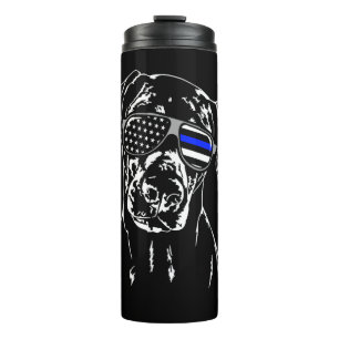Doberman Pinscher Blue Line Sonnenbrille K9 Hund Thermosbecher