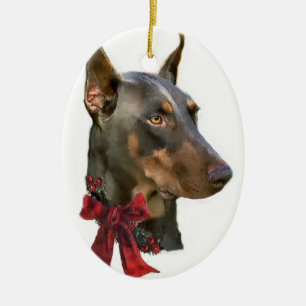 Doberman Pinscher Cadeaux de Noël Ornement