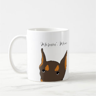 Doberman Pinscher Cartoon Tasse
