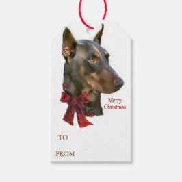 Doberman Pinscher Christmas Geschenke Geschenkanhänger