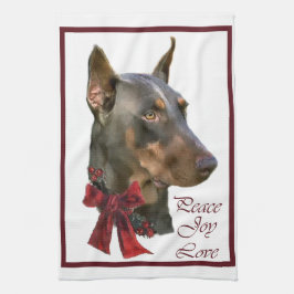 Doberman Pinscher Christmas Handtuch