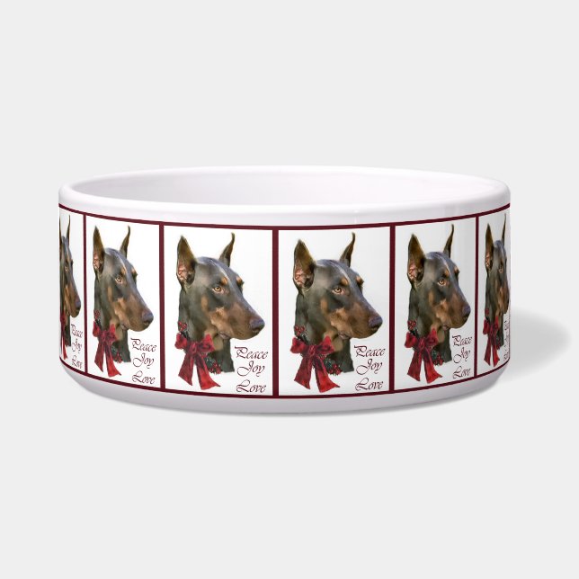 Doberman Pinscher Christmas Napf (Vorderseite)