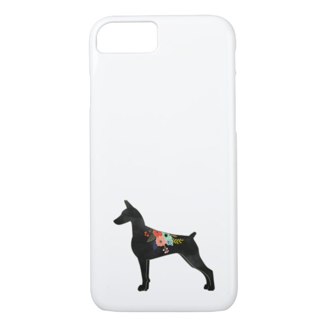 Doberman Pinscher Dog Breed Boho Silhouette Case-Mate iPhone Hülle (Rückseite)