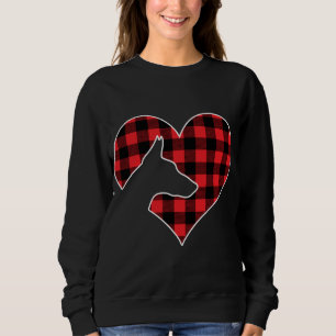 Doberman Pinscher Dog Frory Christmas Buffalo Plai Sweatshirt