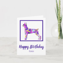 Doberman Pinscher Dog Silhouette PPY&B Geburtstag
