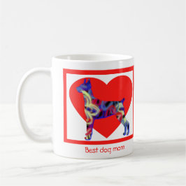 Doberman Pinscher Dog Valentinstag Rotes Herz Kaffeetasse