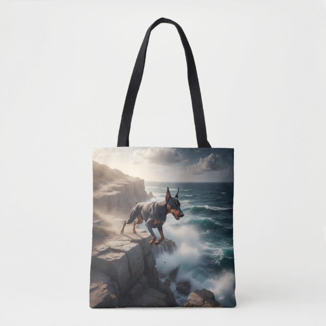 Doberman Pinscher Elegant Tote Bag Tasche (Vorderseite)