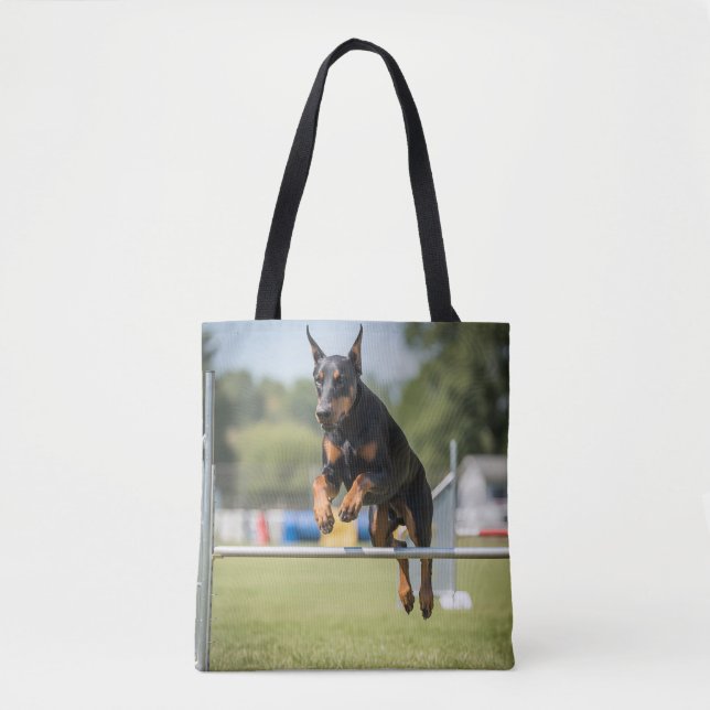 Doberman Pinscher Elegant Tote Bag Tasche (Vorderseite)