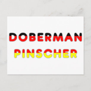 Doberman pinscher Fahne Postkarte