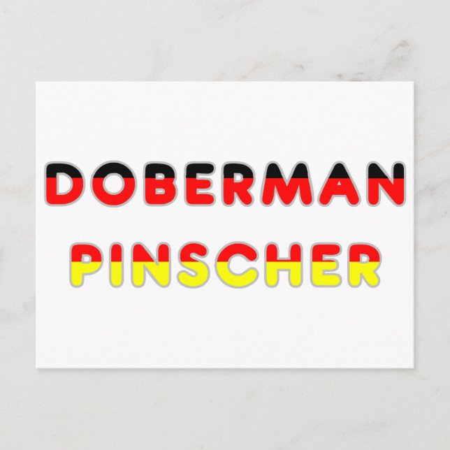 Doberman pinscher Fahne Postkarte (Vorderseite)