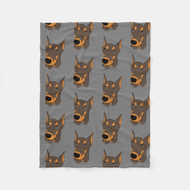 Doberman Pinscher Fleece Blanket (Vorderseite)