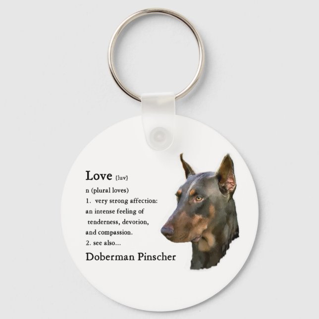Doberman Pinscher Gifts Schlüsselanhänger (Vorderseite)