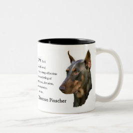 Doberman Pinscher Gifts Zweifarbige Tasse